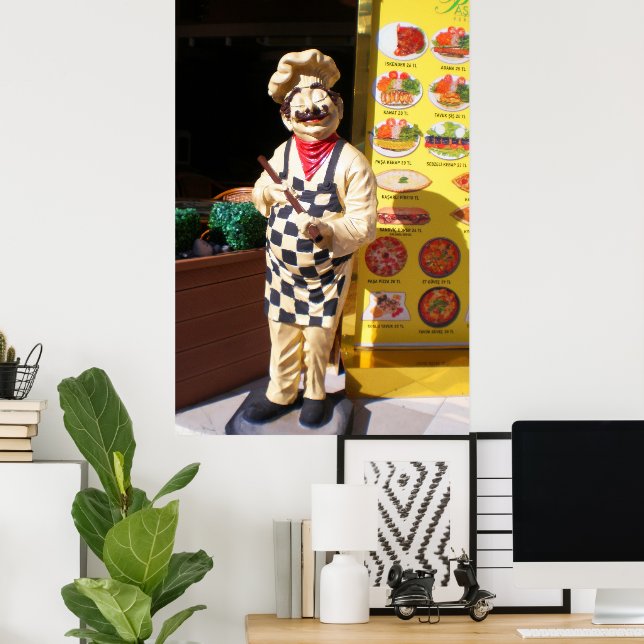 Cafe Pasa Kebap i Kemer. Turkiet Poster (Hemmakontoret)