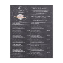 Cafe Pkonserie Bakery Business Takeaway Menu