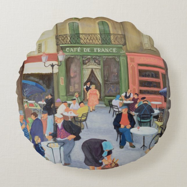 Cafe Provence Rund Kudde (Framsidan)