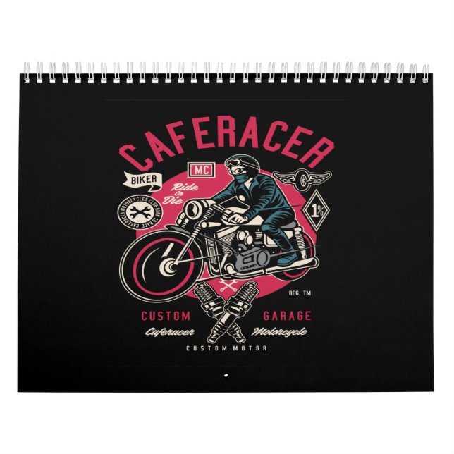 café racer anpassningsbar-garage kalender (Omslag)
