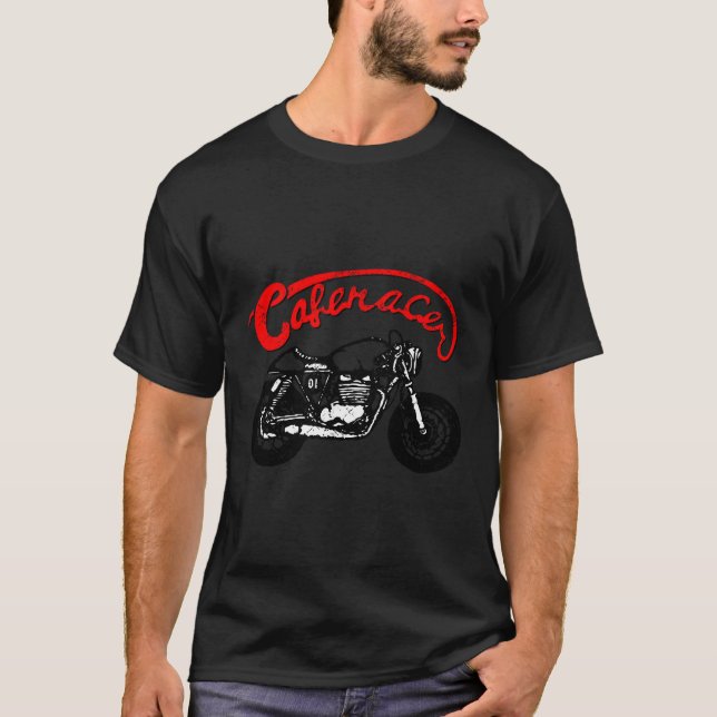 Cafe Racer Biker Ns Youth T Shirt (Framsida)