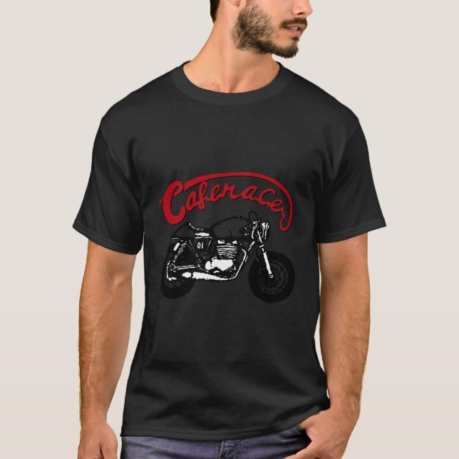 Cafe Racer Biker Ns Youth T Shirt (Framsida)