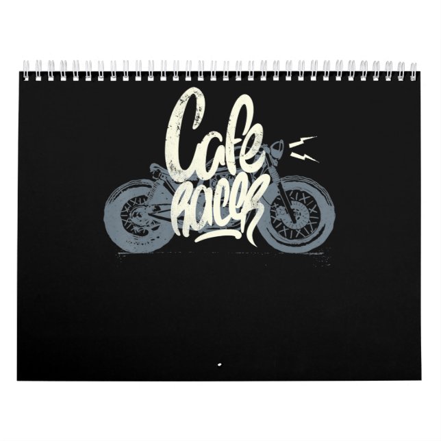 Cafe Racer Gift för motorcykel Älskare Kalender (Omslag)