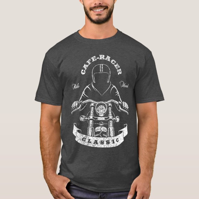Cafe Racer Klassisk Tävling hård T Shirt (Framsida)
