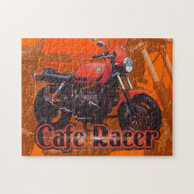 Cafe Racer-motorcykel Pussel (Horisontell)