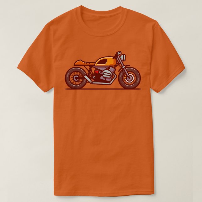 Cafe Racer Motorcykel T Shirt (Design framsida)