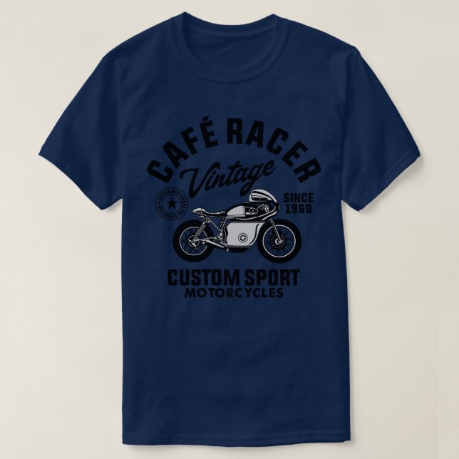 CAFE RACER-MOTORCYKLAR T SHIRT (Design framsida)