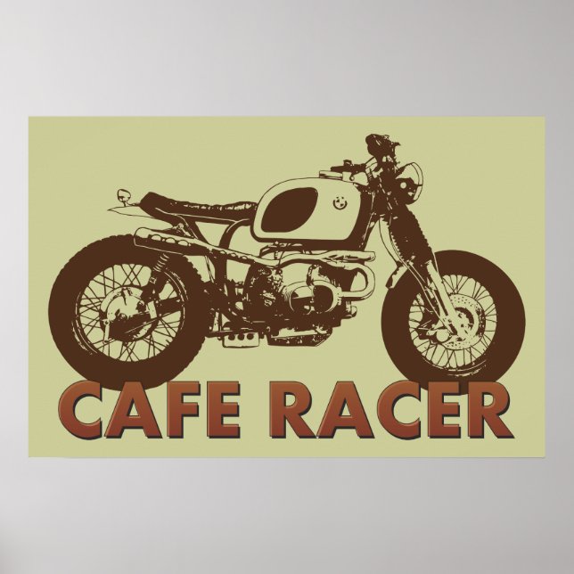 Cafe Racer Vintage Poster (Framsidan)