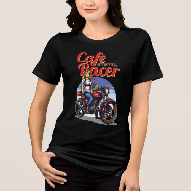 Cafe Racer Womem T Shirt (Framsida)