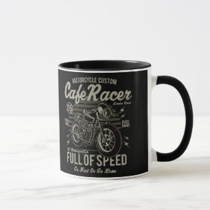 Cafe Racer Work Hard Tävling Hard Go Fast eller G Mugg