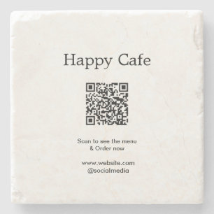 Cafe-restaurangskanning för att se menyorder QR-ho Stenunderlägg
