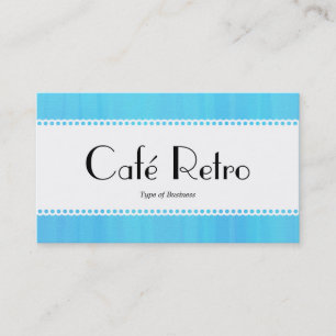 Café Retro (Scalloped) - Blåfärgad Struktur Visitkort