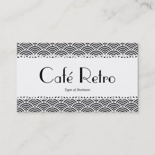 Café Retro (Scalloped) - Fiskar  Mönster Visitkort