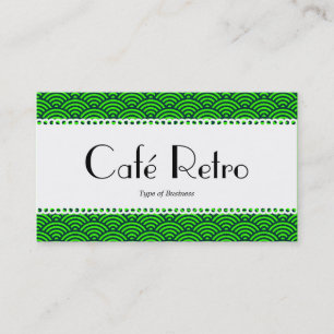 Café Retro (Scalloped) - Fiskar Mönster Visitkort