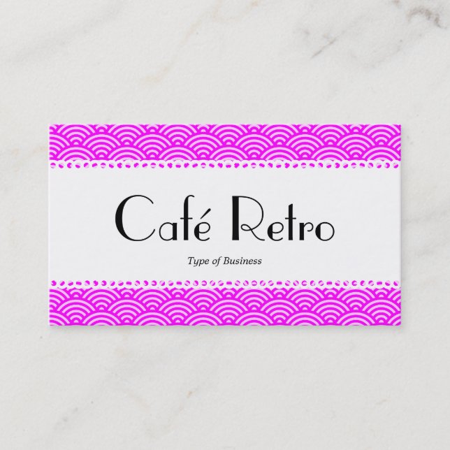 Café Retro (Scalloped) - Fiskar  Mönster Visitkort (Framsida)