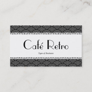 Café Retro (Scalloped) - Fiskar  Mönster Visitkort