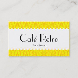 Café Retro (Scalloped) - Fiskar Mönster Visitkort