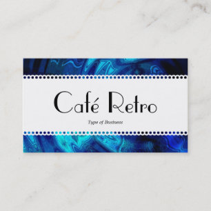 Café Retro (Scalloped) - Roman Bath Visitkort