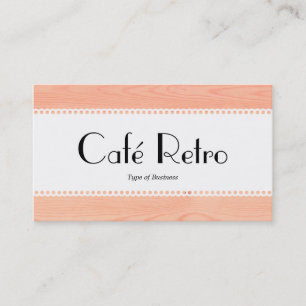 Café Retro (Scalloped) - Trä Visitkort