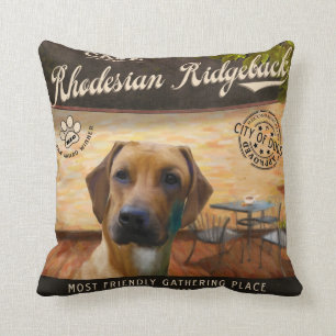 Cafe Rhodesian Ridgeback Kudde