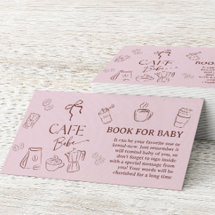 Cafe Rosa Båge Bebe Bok För Babyfirande Tilläggskort