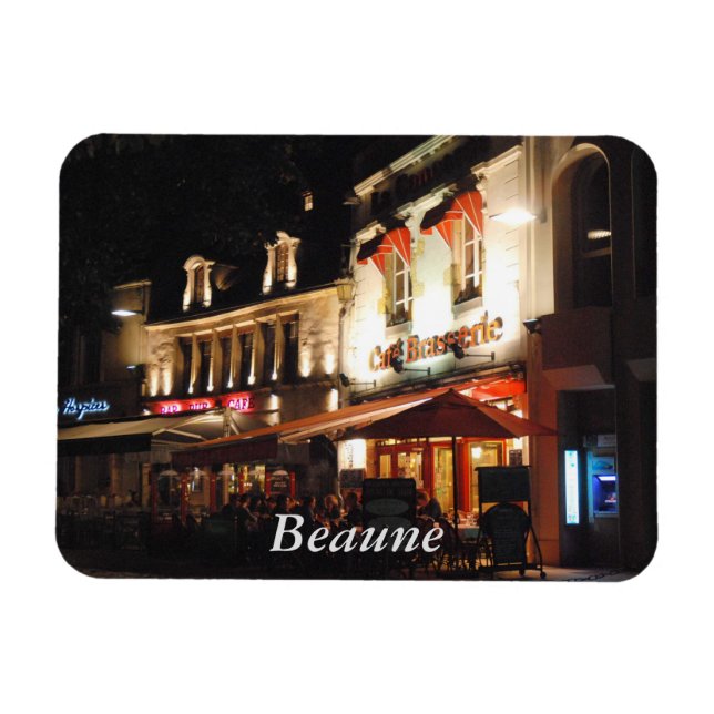 Cafe Society, Beaune, Burgundy Magnet (Horisontell)