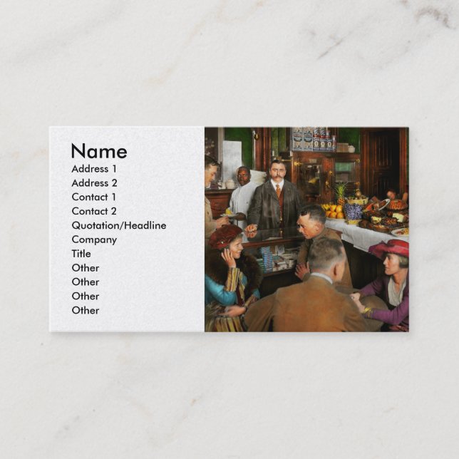 Cafe - Temptations 1915 Visitkort (Framsida)