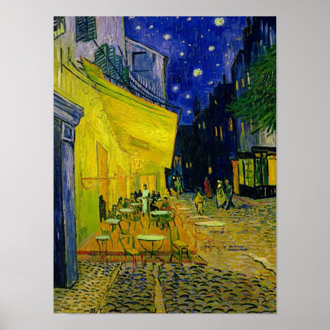 Cafe Terrace Arles, Ställe du Forum, 1888 Poster (Framsidan)