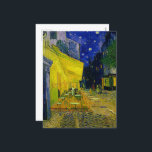 Cafe Terrace Arles, Ställe du Forum av van Gogh Helg Vykort<br><div class="desc">Vincent van Gogh - Cafe Terrace Arles (Cafe Terrace,  Ställe du Forum,  Arles),  1888. Vincent Willem van Gogh (1853-1890) var en nederländsk Post-Impressionistisk målare som postumt blev en av de mest berömd och inflytelserika figurer i Western konsthistoria.</div>