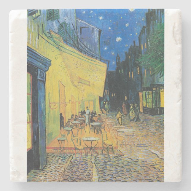 Cafe Terrace at Night 1888 by Vincent van Gogh Stenunderlägg (Framsidan)
