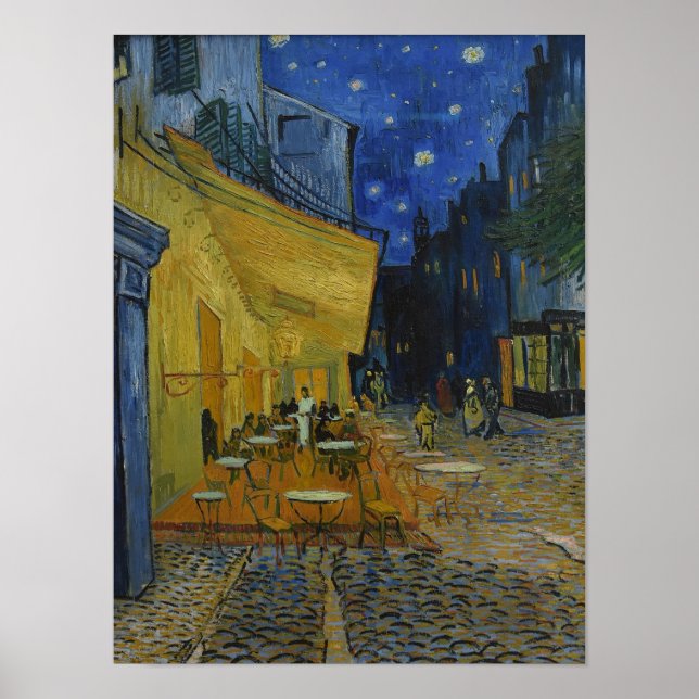 Cafe Terrace at Night av Vincent van Gogh Poster (Framsidan)