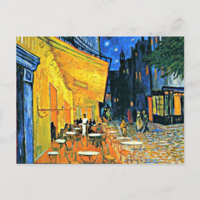 Cafe Terrace av Vincent van Gogh, Helg Vykort (Framsida)