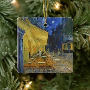 Café Terrace av Vincent Van Gogh Julgransprydnad Keramik