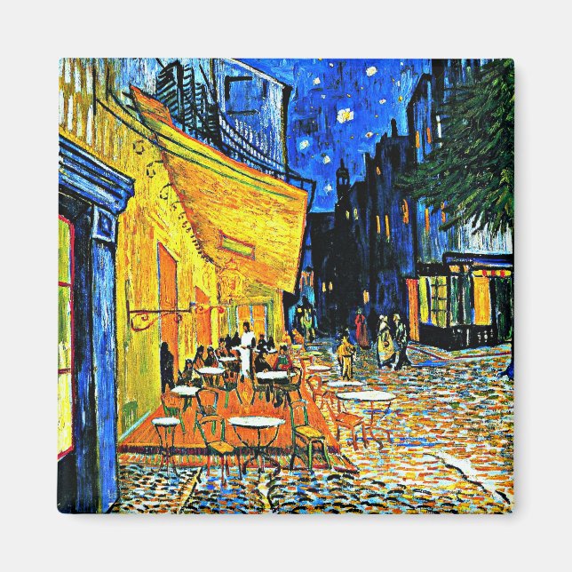 Cafe Terrace av Vincent van Gogh Magnet (Framsidan)