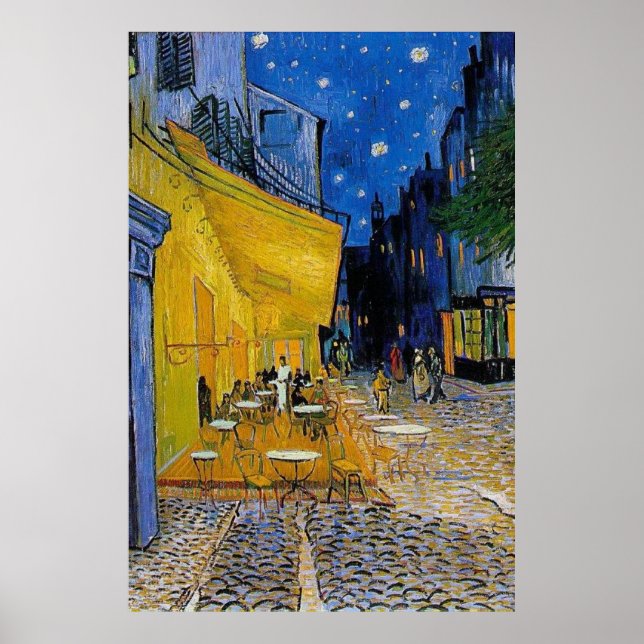 Cafe Terrace av Vincent Van Gogh Poster (Framsidan)