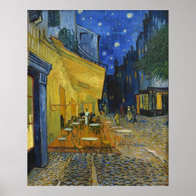 Café Terrace av Vincent Van Gogh Poster (Framsidan)