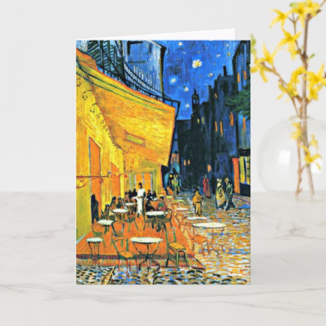 Cafe Terrace by Vincent van Gogh, Kort (Gul blomma)