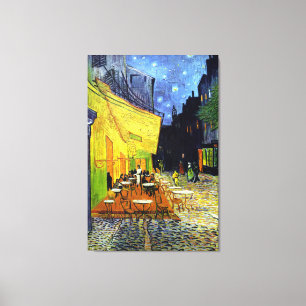 Café Terrace i natt av Van Gogh Fine Art Art Canvastryck