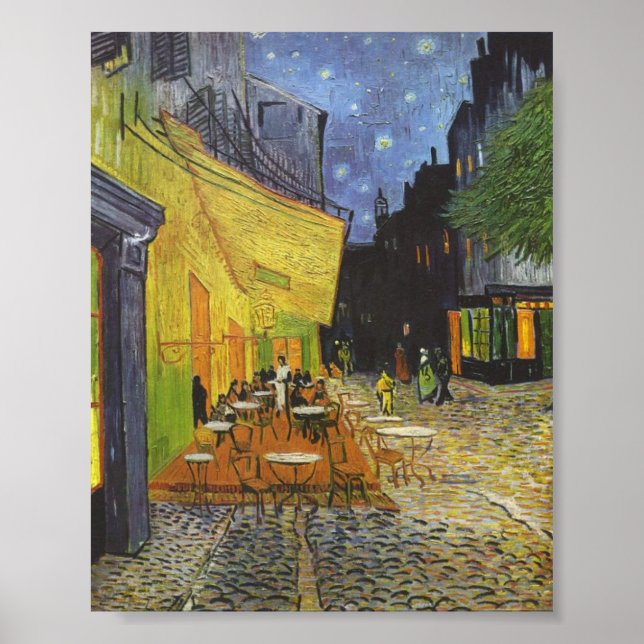 Cafe Terrace i natt av Van Gogh Poster (Framsidan)