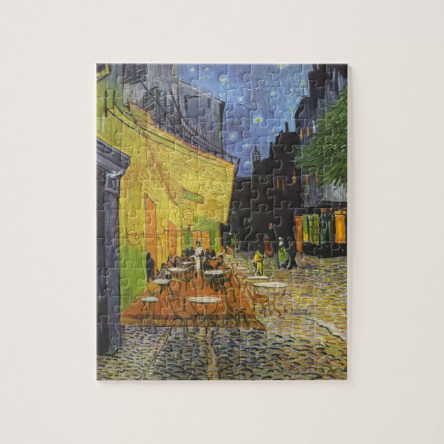 Cafe Terrace i natt av Van Gogh Pussel (Vertikal)