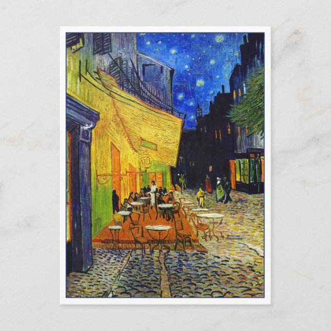 Cafe Terrace i natt av Van Gogh Vykort (Framsida)
