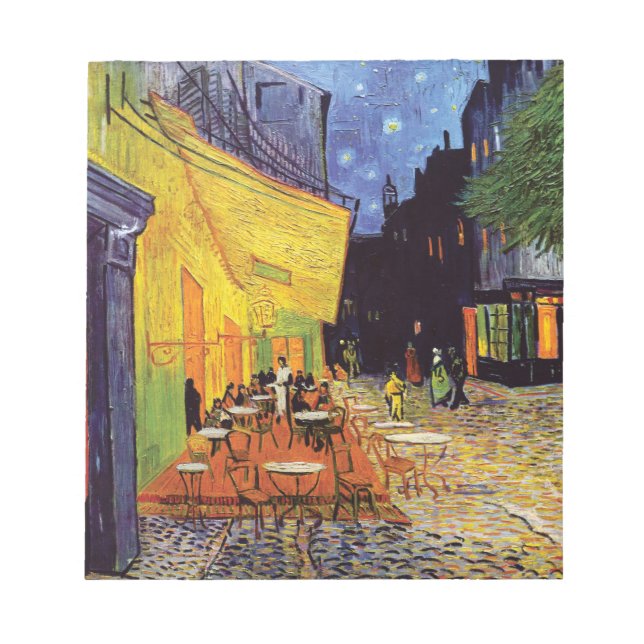 Cafe Terrace i natt av Vincent Van Gogh Anteckningsblock (Framsida)