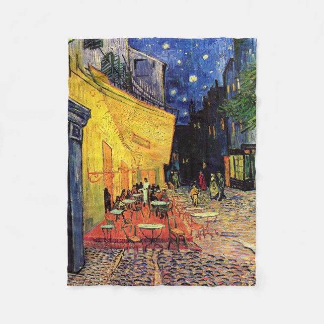 Cafe Terrace i Night av Vincent van Gogh Fleecefilt (Framsidan)