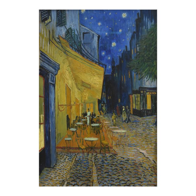 Cafe Terrace i Night av Vincent van Gogh Fototryck (Framsidan)