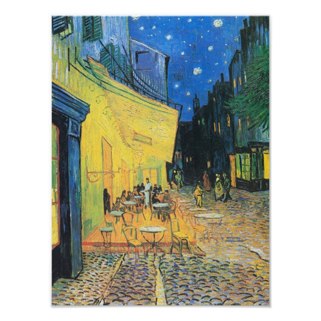 Café Terrace i Night av Vincent van Gogh Fototryck (Framsidan)