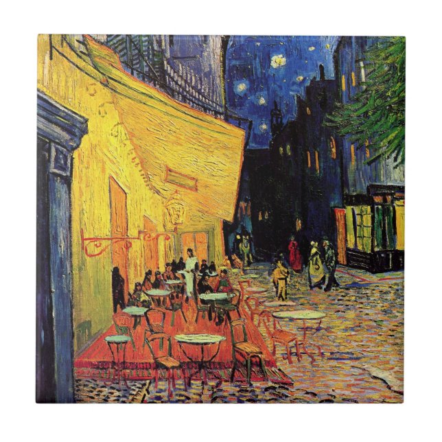 Cafe Terrace i Night av Vincent van Gogh Kakelplatta (Framsidan)