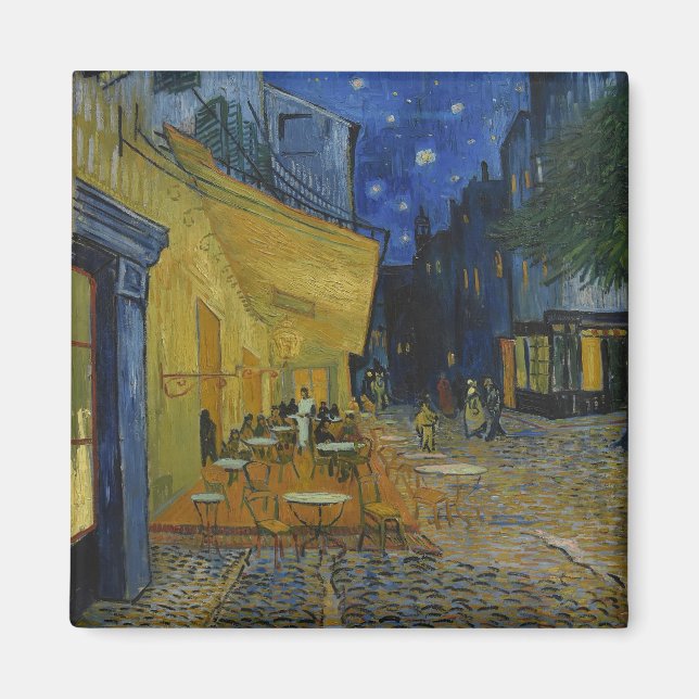 Cafe Terrace i Night av Vincent van Gogh Magnet (Framsidan)