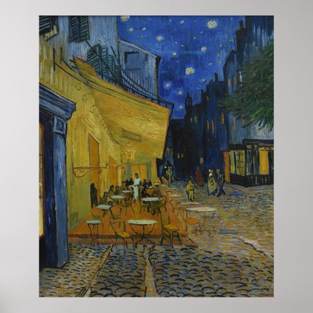 Cafe Terrace i Night av Vincent van Gogh Poster (Framsidan)