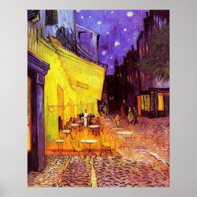 Cafe Terrace i Night av Vincent van Gogh Poster (Framsidan)
