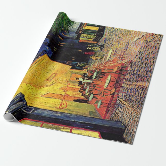 Cafe Terrace i Night av Vincent van Gogh Presentpapper (Utrullad)